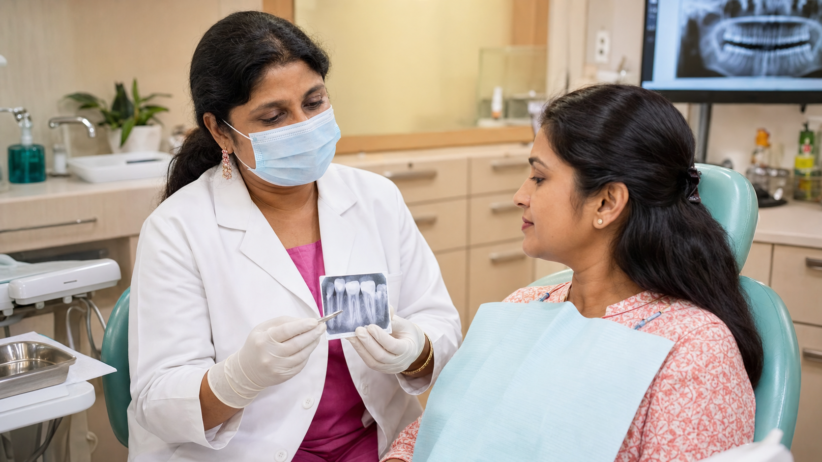 Root Canal Treatment procedure at the dental clinic