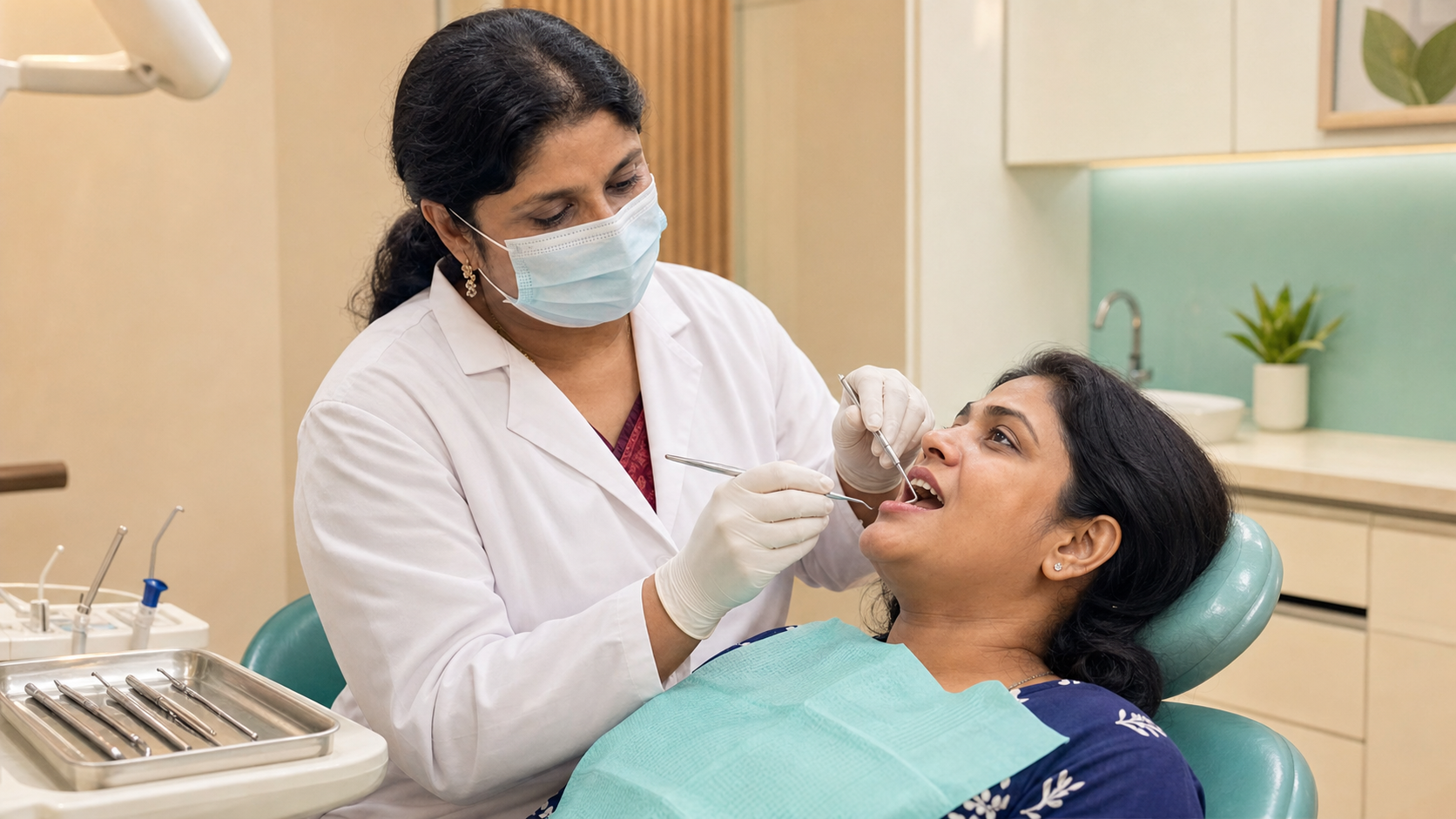 Scaling & Root Planing procedure at the dental clinic